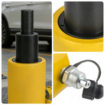 GROVIA 20T Multi Stage Hydraulic Jack 100mm Stroke Compact High Pressure Industrial Lifting Equipment Use - Yellow