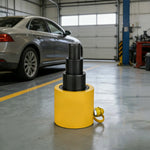 GROVIA 50T Multi Stage Hydraulic Jack 150mm Stroke Heavy Duty High Pressure Industrial Lifting Equipment Use - Yellow