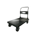 GROVIA Folding Platform Hand Truck Reinforced Steel Frame Heavy Duty Foldable Trolley for Warehouse Office Home Moving Use - Black