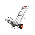 GROVIA Folding Hand Trolley 40mm Reinforced Frame Adjustable Handle Quiet Wheels for Shopping Parcel Home Moving Use