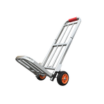 GROVIA Folding Hand Trolley 40mm Reinforced Frame Adjustable Handle Quiet Wheels for Shopping Parcel Home Moving Use