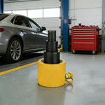 GROVIA 100T Multi Stage Hydraulic Jack 150mm Stroke Heavy Duty High Pressure Industrial Lifting Equipment Use - Yellow