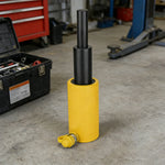 GROVIA 20T Multi Stage Hydraulic Jack 200mm Stroke Heavy Duty Industrial Lifting Equipment - Yellow