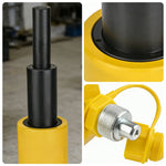 GROVIA 20T Multi Stage Hydraulic Jack 200mm Stroke Heavy Duty Industrial Lifting Equipment - Yellow