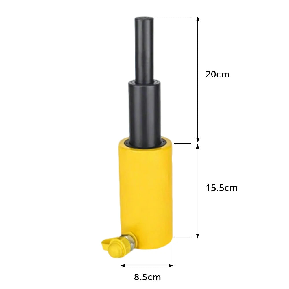 GROVIA 20T Multi Stage Hydraulic Jack 200mm Stroke Heavy Duty Industrial Lifting Equipment - Yellow