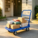 GROVIA Heavy Duty Folding Platform Trolley Reinforced Steel Tube Frame Quiet Swivel Wheels for Warehouse Office and Home Moving