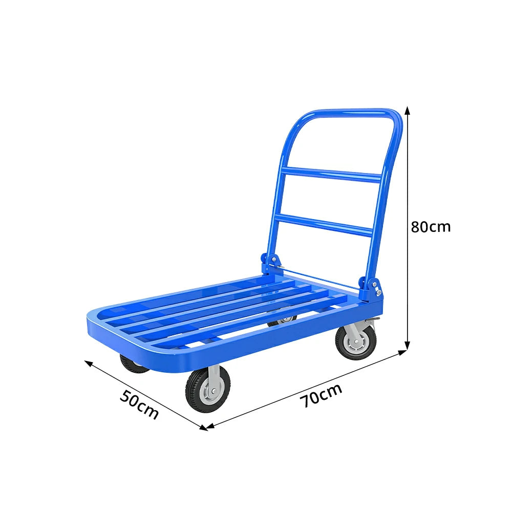 GROVIA Heavy Duty Folding Platform Trolley Reinforced Steel Tube Frame Quiet Swivel Wheels for Warehouse Office and Home Moving