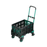 GROVIA 3 in 1 Folding Trolley Heavy Duty Cart with Brake Wheels Adjustable Handle for Warehouse Courier and Home Moving Use