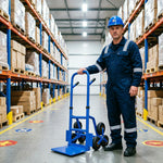 GROVIA Heavy Duty Stair Climbing Hand Truck Tri Wheel Trolley Reinforced Steel Frame Folding Design for Warehouse Delivery and Home Moving