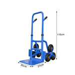 GROVIA Heavy Duty Stair Climbing Hand Truck Tri Wheel Trolley Reinforced Steel Frame Folding Design for Warehouse Delivery and Home Moving