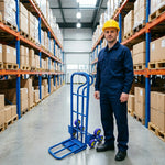 GROVIA Heavy Duty Stair Climbing Hand Truck Tri Wheel Trolley Reinforced Steel Frame Folding Cart for Warehouse Delivery and Home Moving