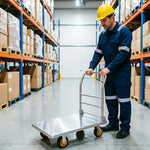 GROVIA Heavy Duty Folding Platform Trolley Reinforced Steel Frame Rubber Wheels for Warehouse Office and Home Moving Use