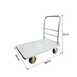 GROVIA Heavy Duty Folding Platform Trolley Reinforced Steel Frame Rubber Wheels for Warehouse Office and Home Moving Use