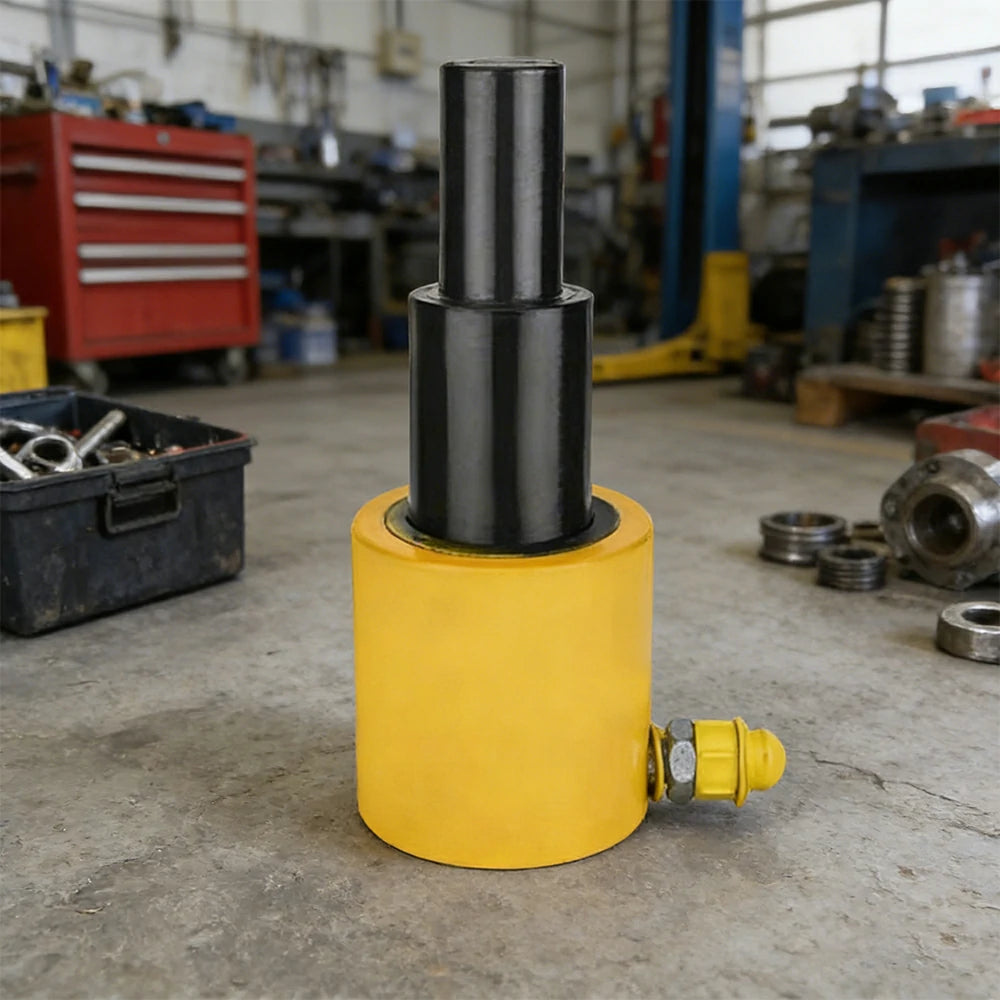 GROVIA 30T Multi Stage Hydraulic Jack 200mm Stroke Heavy Duty Industrial Lifting Equipment - Yellow
