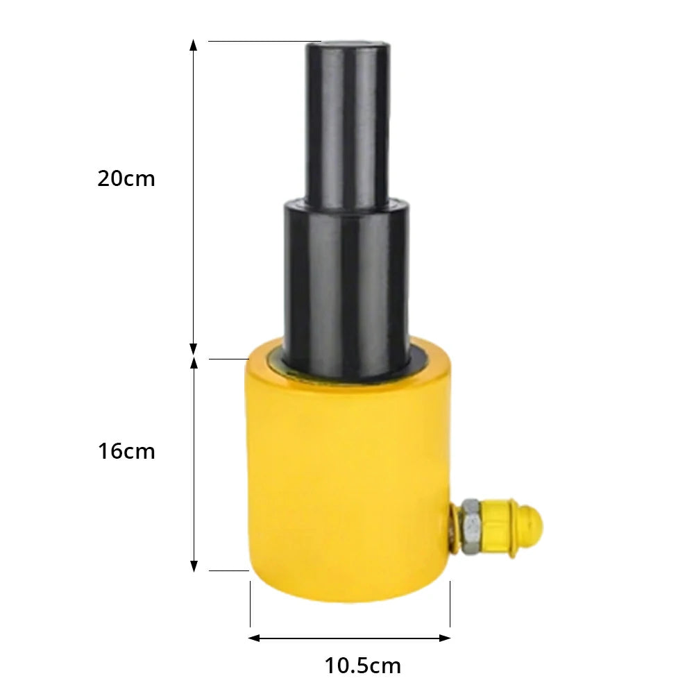 GROVIA 30T Multi Stage Hydraulic Jack 200mm Stroke Heavy Duty Industrial Lifting Equipment - Yellow