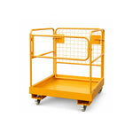 GROVIA Heavy-Duty Utility Trolley Reinforced Frame 360-Degree Swivel Wheels for Garden Warehouse Farm & Construction Use - Yellow