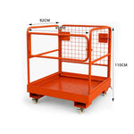 GROVIA Heavy-Duty Utility Trolley Reinforced Frame 360-Degree Swivel Wheels for Garden Warehouse Farm & Construction Use - Orange