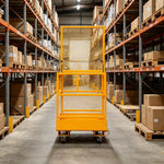 GROVIA Industrial Transport Trolley Anti-Slip Platform Powder-Coated Finish for Outdoor Warehouse Material Handling
