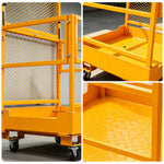 GROVIA Industrial Transport Trolley Anti-Slip Platform Powder-Coated Finish for Outdoor Warehouse Material Handling
