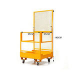 GROVIA Industrial Transport Trolley Anti-Slip Platform Powder-Coated Finish for Outdoor Warehouse Material Handling