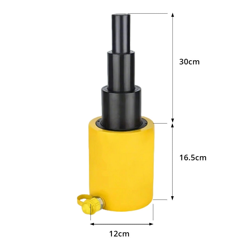 GROVIA 50T Multi Stage Hydraulic Jack 300mm Stroke Heavy Duty Industrial Lifting Equipment - Yellow