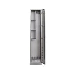 GROVIA 201 Stainless Steel Cleaning Cabinet Single Door 400mm Width Heavy Duty Storage Locker for Home Utility - Silver