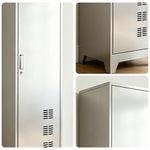 GROVIA 201 Stainless Steel Cleaning Cabinet Single Door Raised Base 400mm Width Heavy Duty Storage Locker for Utility Room - Silver