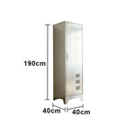 GROVIA 201 Stainless Steel Cleaning Cabinet Single Door Raised Base 400mm Width Heavy Duty Storage Locker for Utility Room - Silver