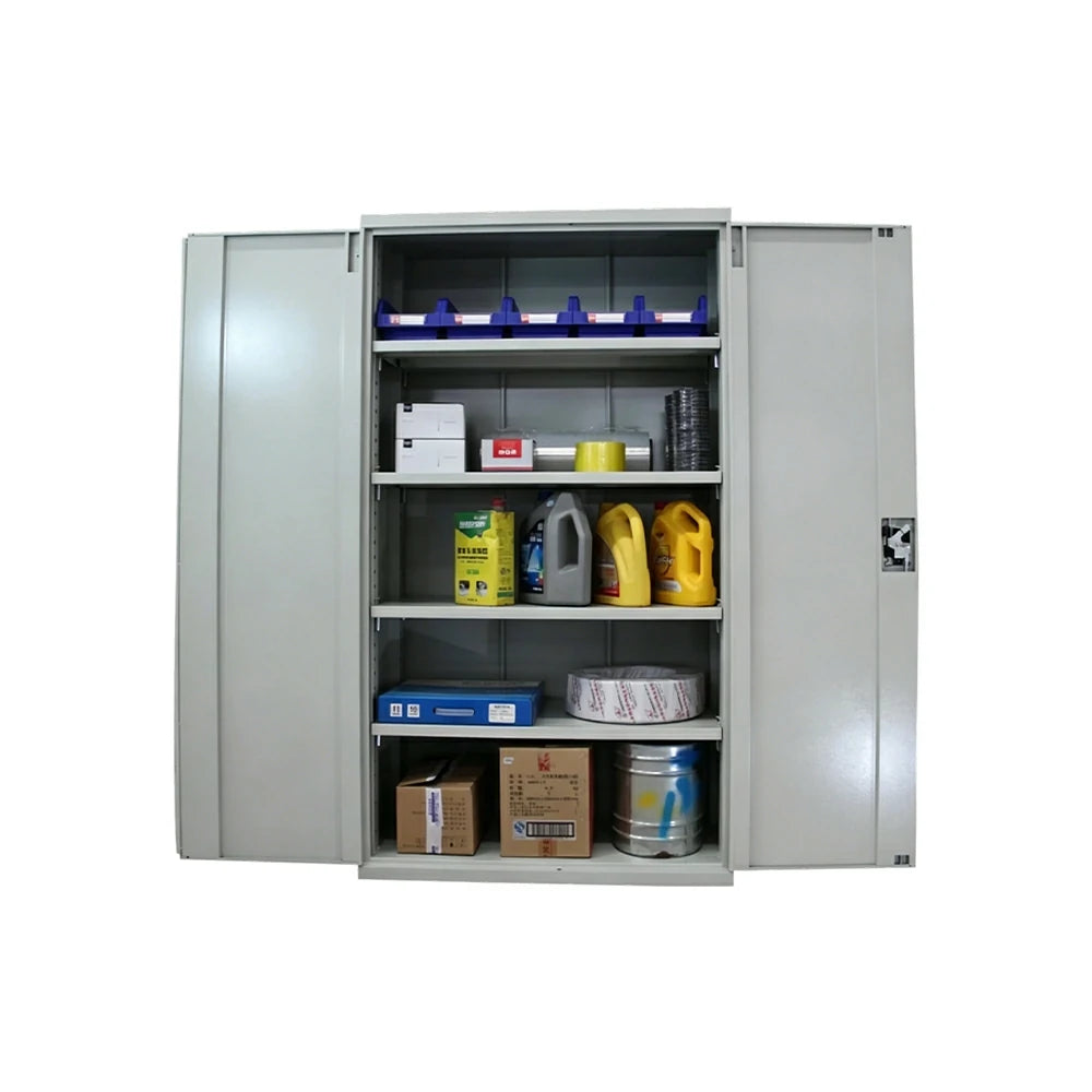 GROVIA Steel Storage Cabinet 1000x500x1800mm Heavy Duty Tool Organizer for Garage Warehouse - Grey White