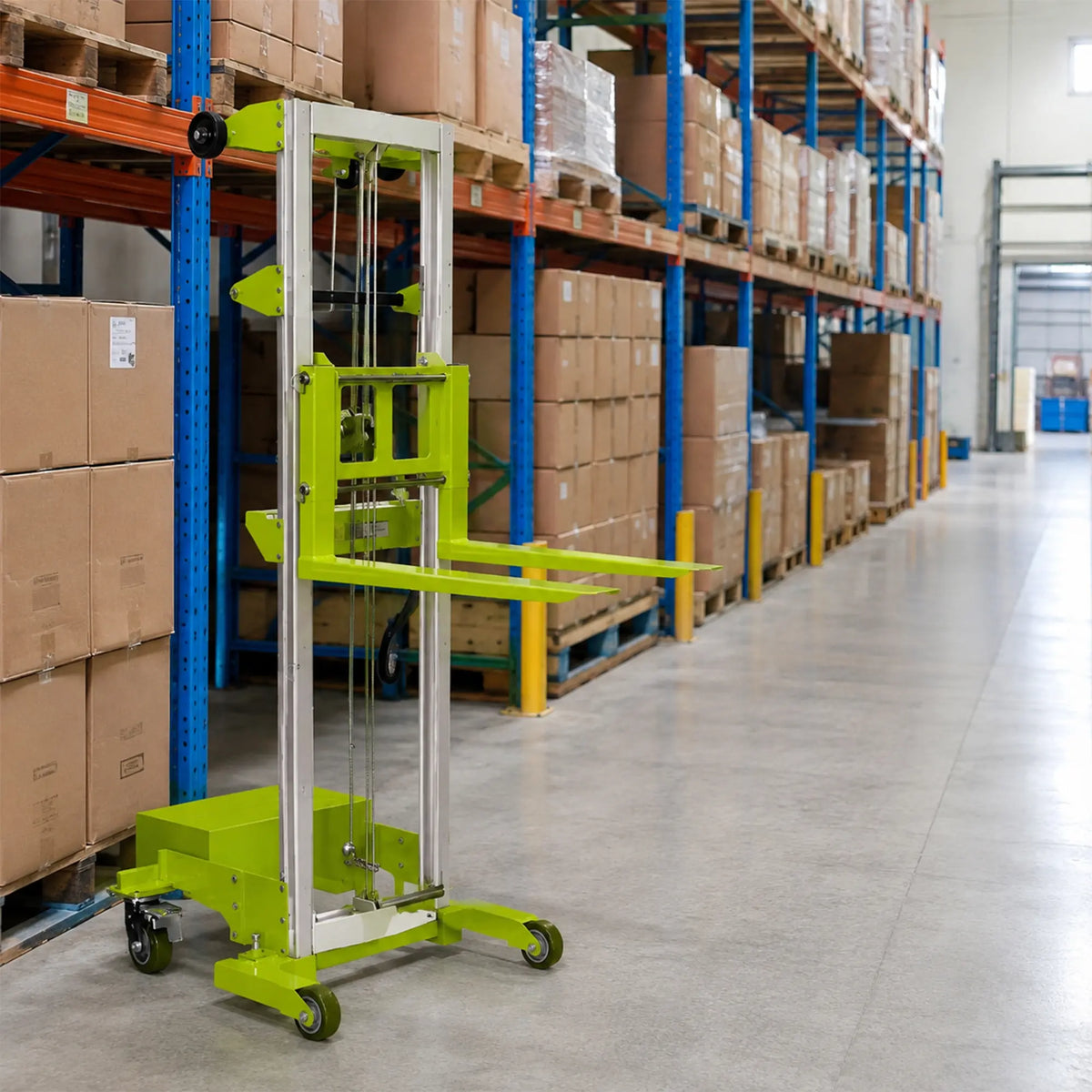 GROVIA Manual Material Lift Aviation Aluminium Frame Self-Locking Winch for Warehouse Logistics Handling
