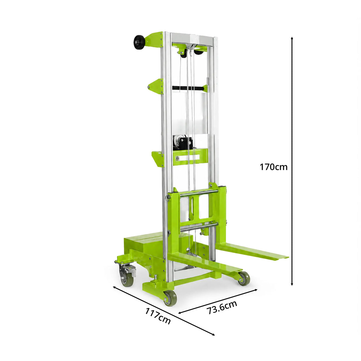 GROVIA Manual Material Lift Aviation Aluminium Frame Self-Locking Winch for Warehouse Logistics Handling