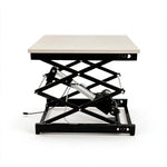 GROVIA Electric Lifting Platform Wooden Tabletop Stable Three-Leg Base for Laboratory Testing Maintenance Workbench