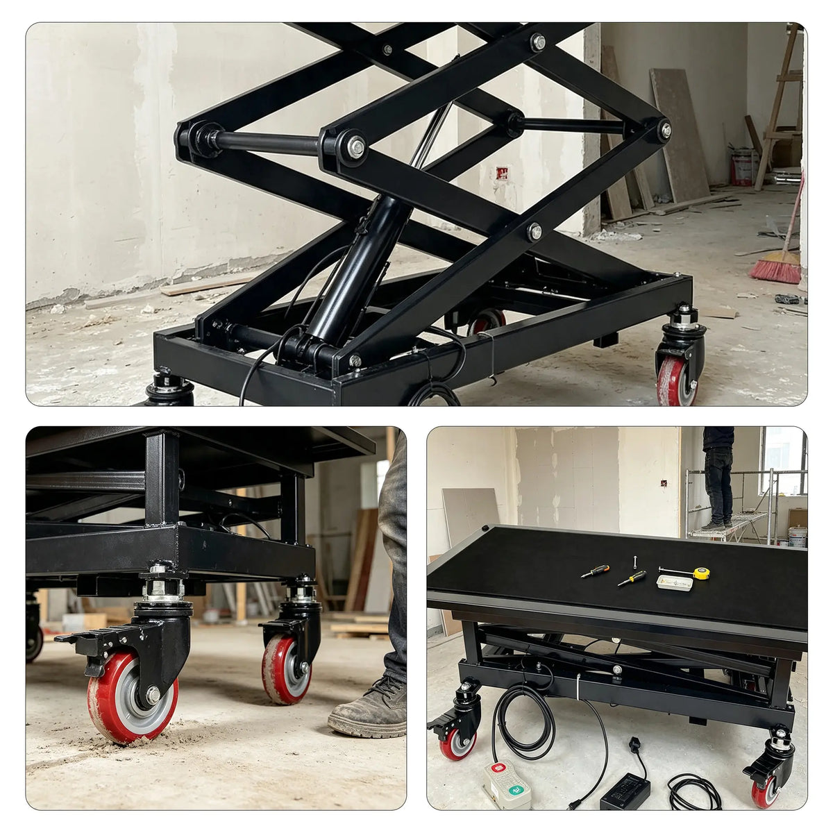 GROVIA Electric Lifting Work Platform Single-Person Operation Compact Storage for Painting Ceiling Installation