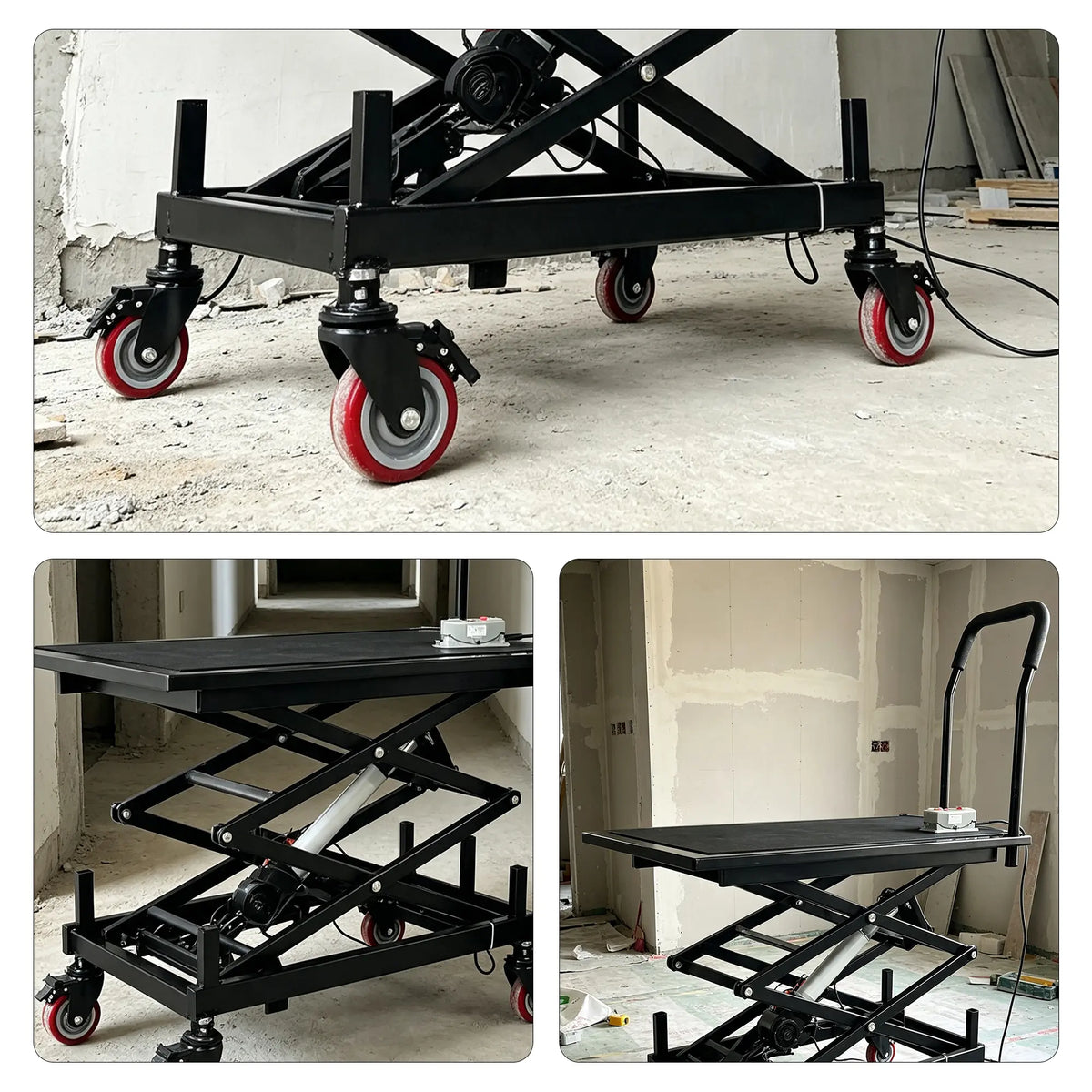 GROVIA Electric Lifting Work Platform Single-Person Operation Removable Handle for Painting Ceiling Installation