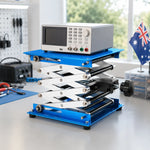 GROVIA Manual Lifting Platform Oxidised Aluminium Adjustable Height Bearing Slide for Laboratory Workbench