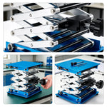 GROVIA Manual Lifting Platform Oxidised Aluminium Adjustable Height Bearing Slide for Laboratory Workbench