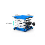 GROVIA Manual Lifting Platform Oxidised Aluminium Adjustable Height Bearing Slide for Laboratory Workbench