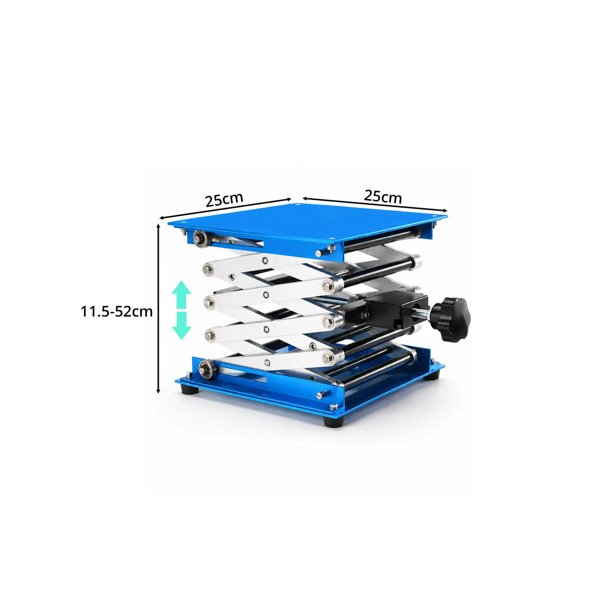 GROVIA Manual Lifting Platform Oxidised Aluminium Adjustable Height Bearing Slide for Laboratory Workbench