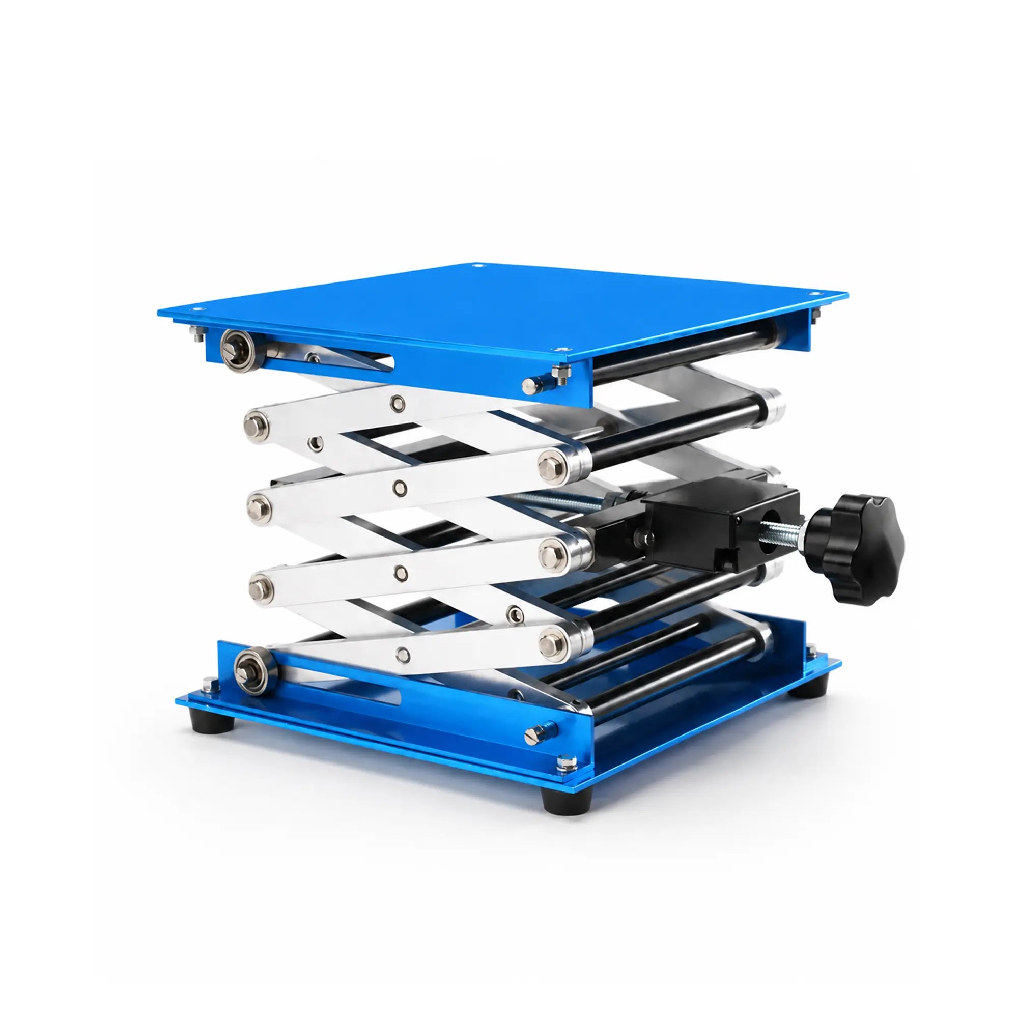 GROVIA Manual Lifting Platform Oxidised Aluminium Adjustable Height Bearing Slide for Laboratory Workbench