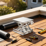 GROVIA Adjustable Levelling Platform Dual-Knob Self-Locking Design for Interior Renovation & Equipment Setup  - Silver
