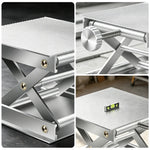 GROVIA Adjustable Levelling Platform Dual-Knob Self-Locking Design for Interior Renovation & Equipment Setup  - Silver