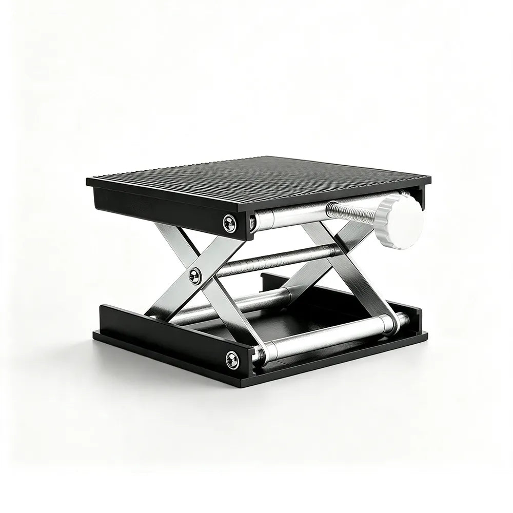 GROVIA Adjustable Levelling Platform Dual-Knob Self-Locking Design for Interior Renovation & Equipment Setup  - Black&Silver