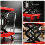 GROVIA Electric & Manual Scissor Pallet Truck Hydraulic Lift Heavy-Duty Steel Frame for Warehouse Factory Logistics