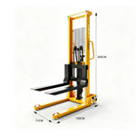 GROVIA Hydraulic Pallet Stacker Reinforced Mast Forks Industrial Wheels for Warehouse Logistics & Shelf Restocking