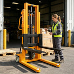 GROVIA Heavy-Duty Manual Pallet Stacker Hydraulic Lift Reinforced Steel Frame for Warehouse Factory Logistics
