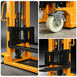 GROVIA Heavy-Duty Manual Pallet Stacker Hydraulic Lift Reinforced Steel Frame for Warehouse Factory Logistics