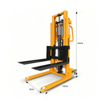 GROVIA Heavy-Duty Manual Pallet Stacker Hydraulic Lift Reinforced Steel Frame for Warehouse Factory Logistics