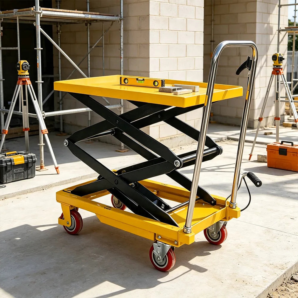 GROVIA Heavy-Duty Scissor Lift Table Hydraulic System Reinforced Frame for Logistics Workshop Material Handling