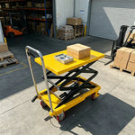 GROVIA Heavy-Duty Scissor Lift Table Hydraulic System Reinforced Frame for Logistics Workshop Material Handling