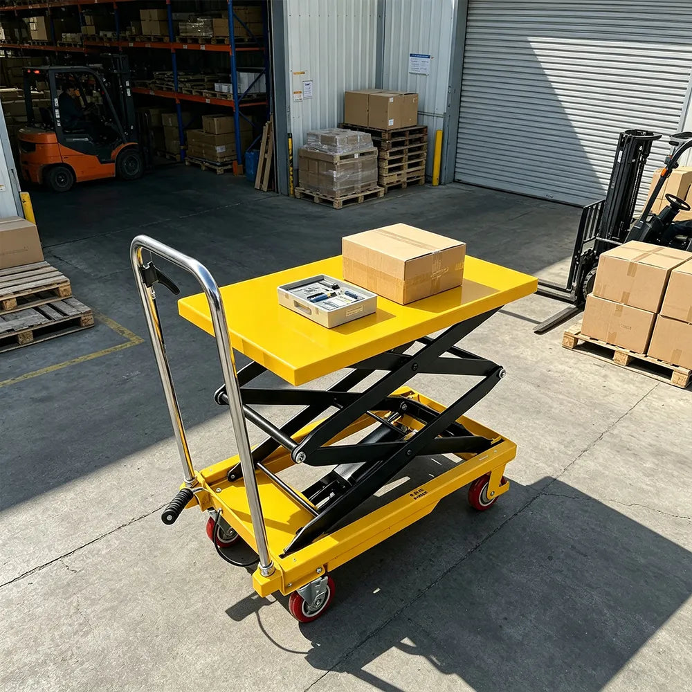 GROVIA Heavy-Duty Scissor Lift Table Hydraulic System Reinforced Frame for Logistics Workshop Material Handling